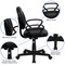 Emma and Oliver Mid-Back Leather Swivel Ergonomic Task Office Chair with Back Depth Adjustment and Arms